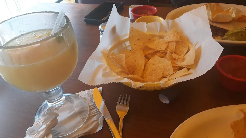 Chips Salsa and Mango Margarita